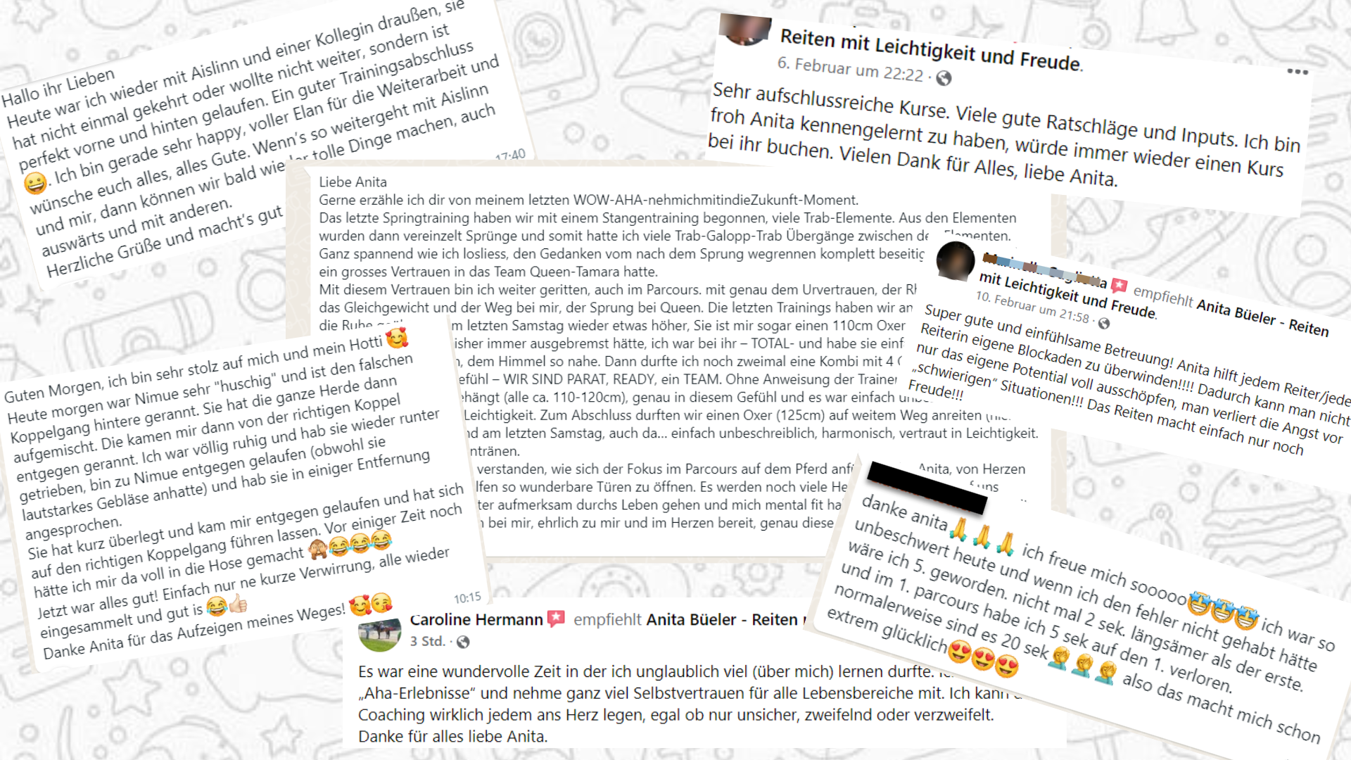 Positive Kundennachrichten als Collage